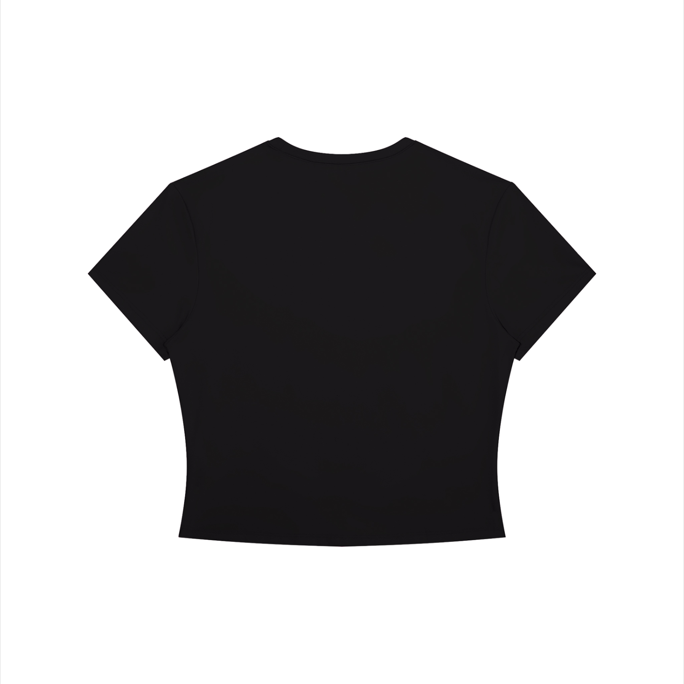Women's Crewneck Crop T-Shirt Blue Flowers