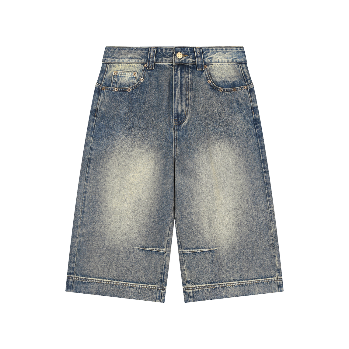 Flame Baggy Jorts Red