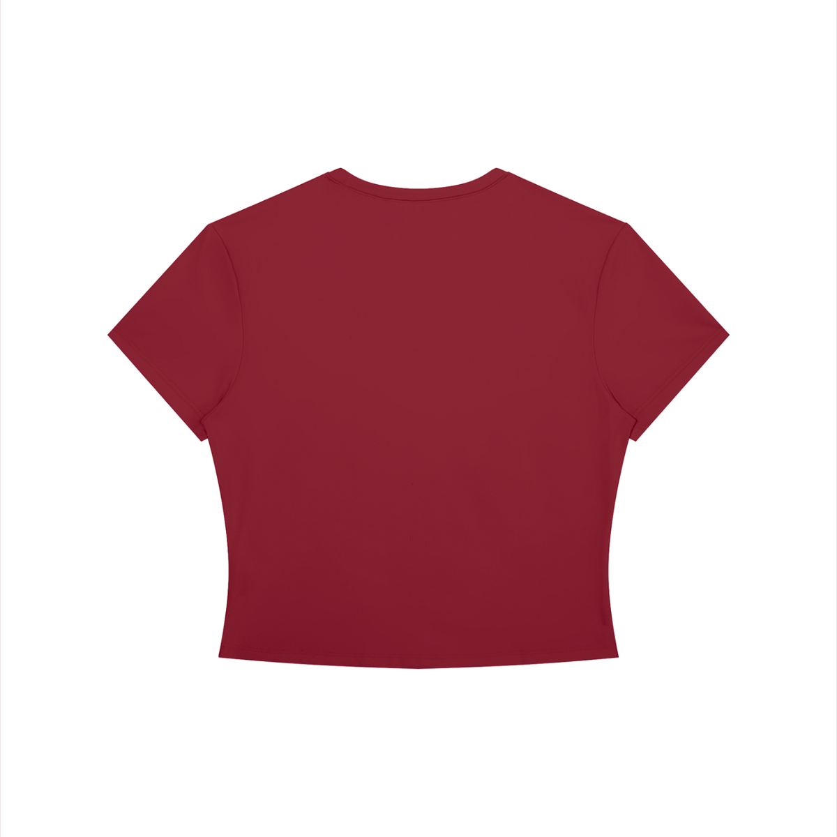 Women's Crewneck Crop T-Shirt Blue Flowers