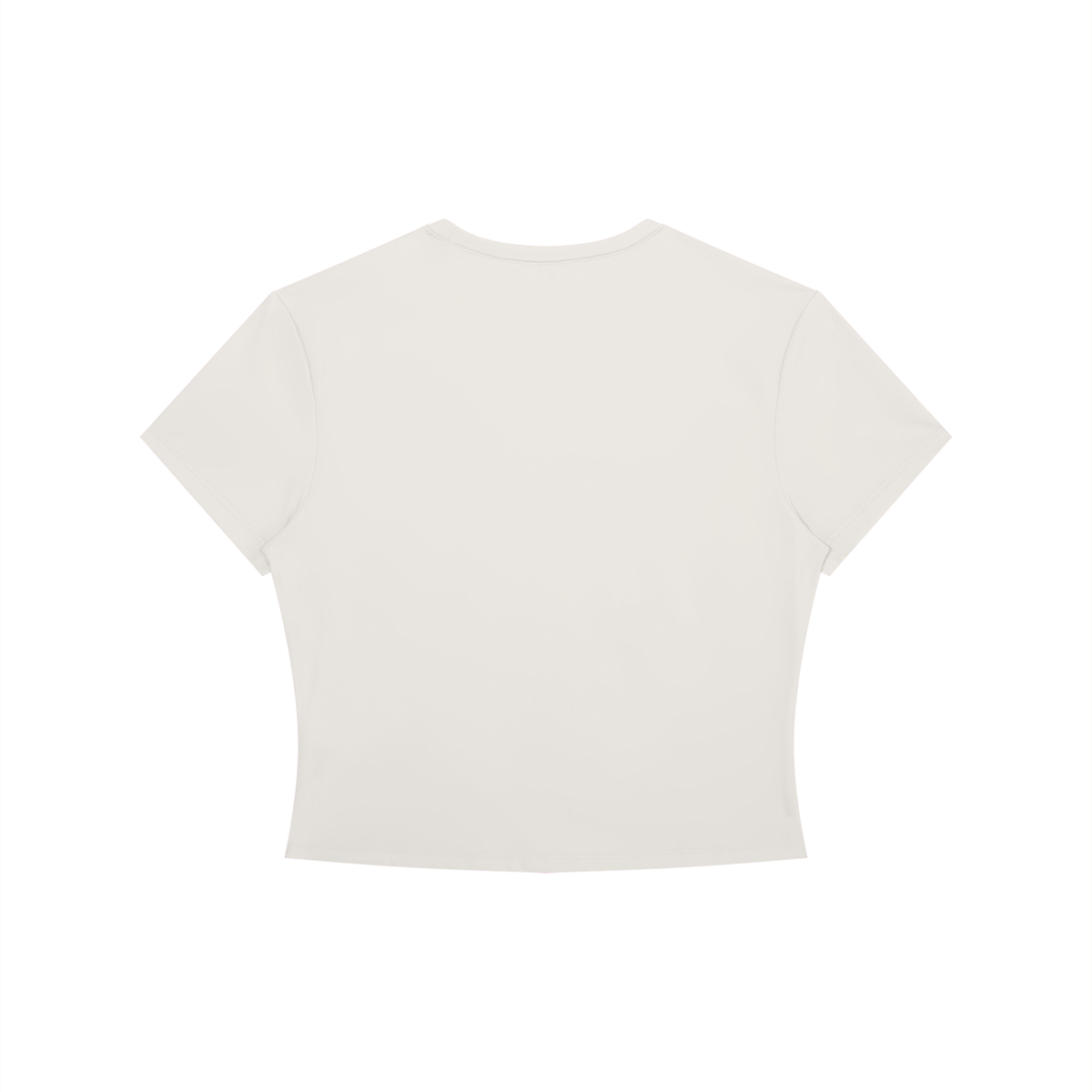 Women's Crewneck Crop T-Shirt Blue Flowers