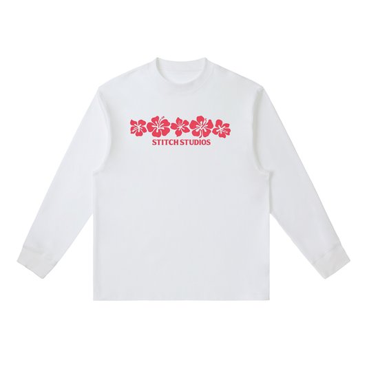 FLOWER LONG SLEEVE RED