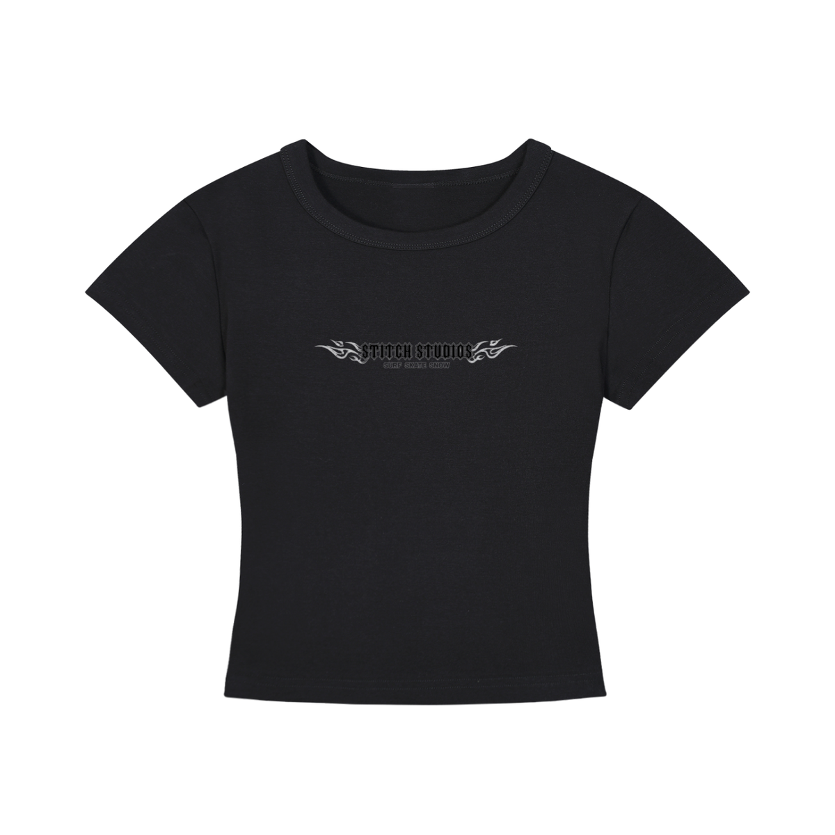 Women's Cropped T-Shirt Surf Skate Snow