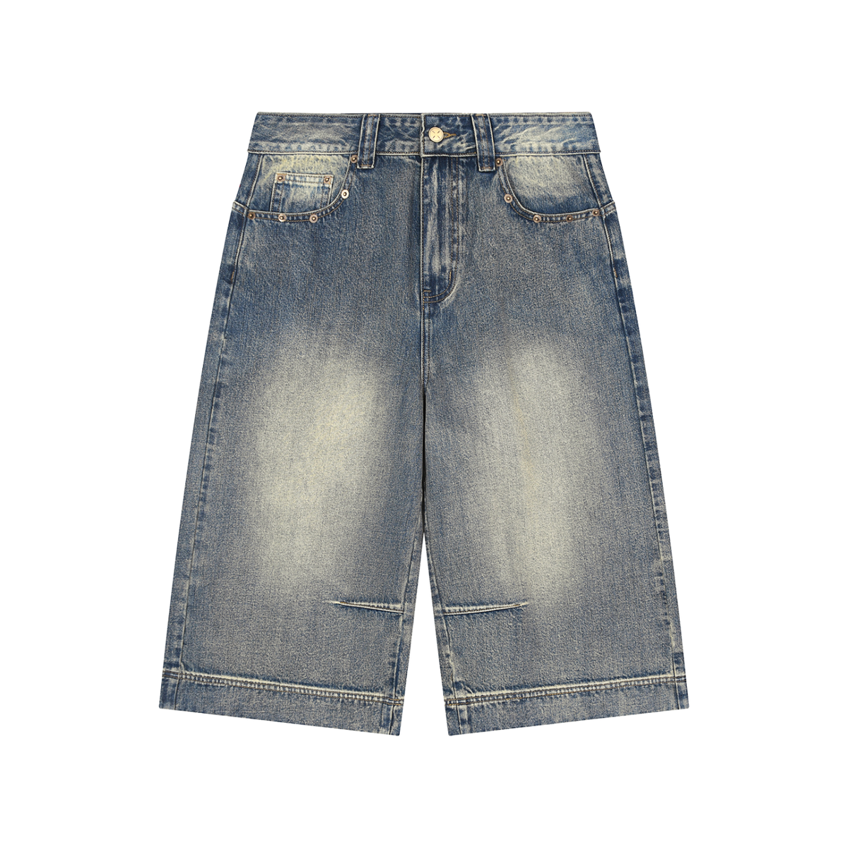Vintage Wash Baggy Flame Jorts