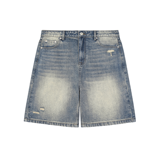 Flame Jorts Blue Above The Knee
