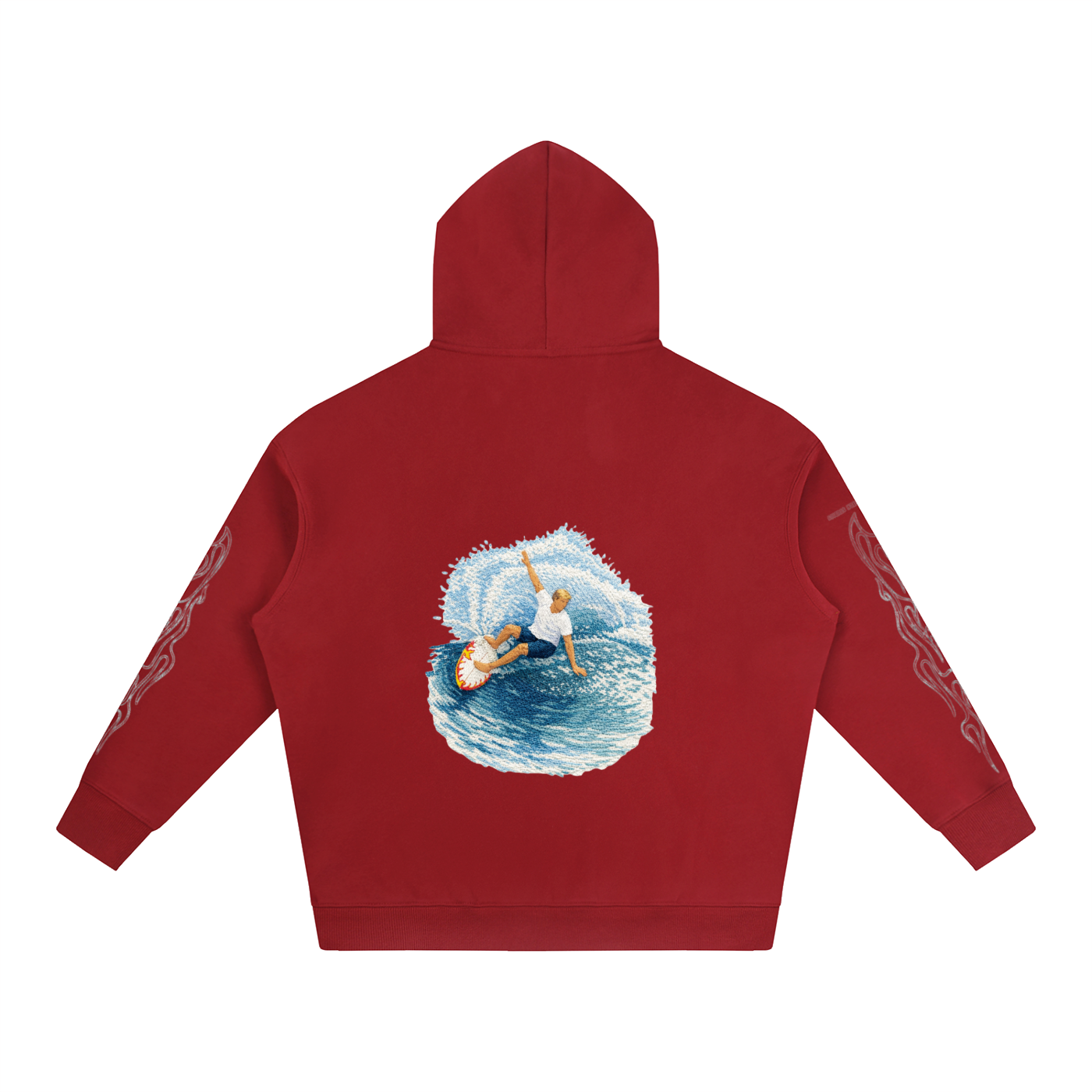 Red Flame Surfer Hoodie