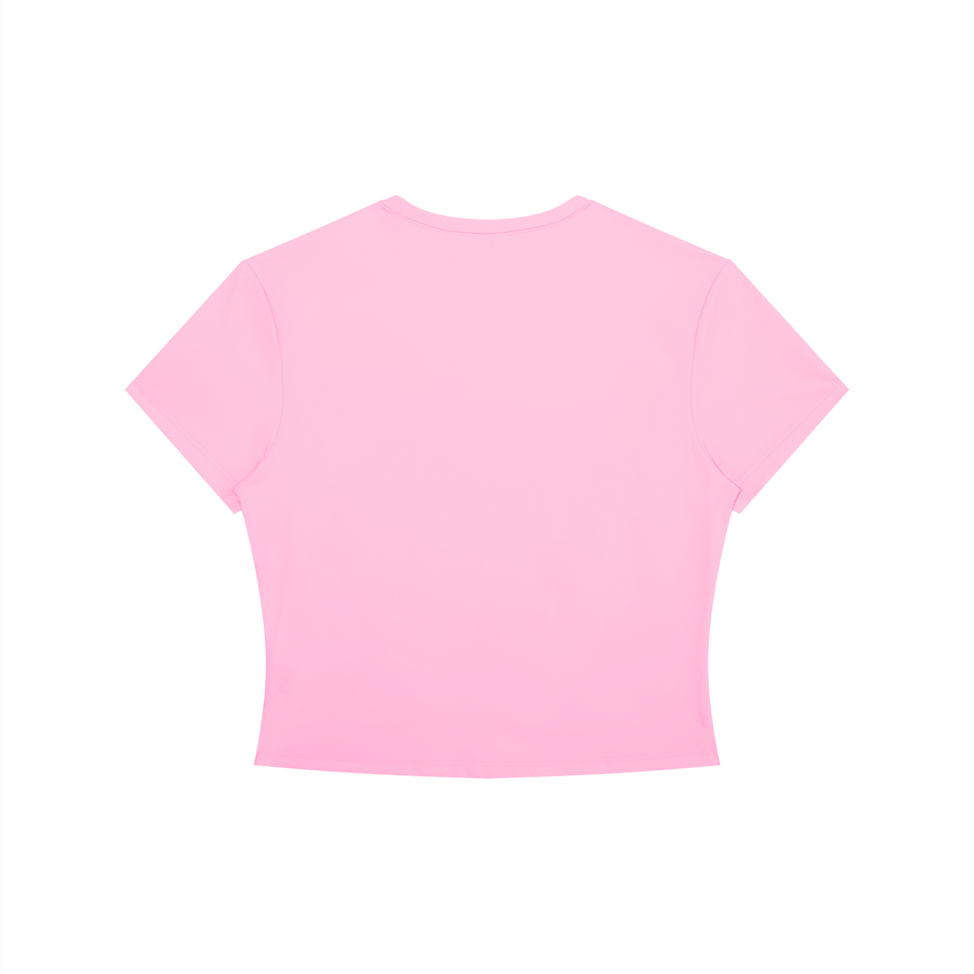 Women's Crewneck Crop T-Shirt Blue Flowers