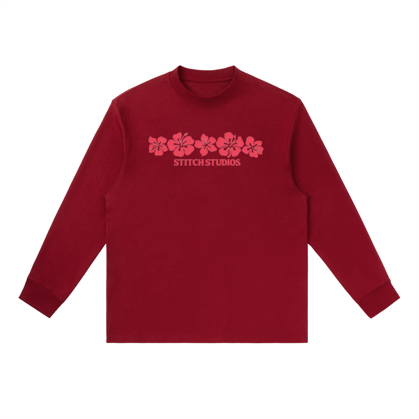 FLOWER LONG SLEEVE RED