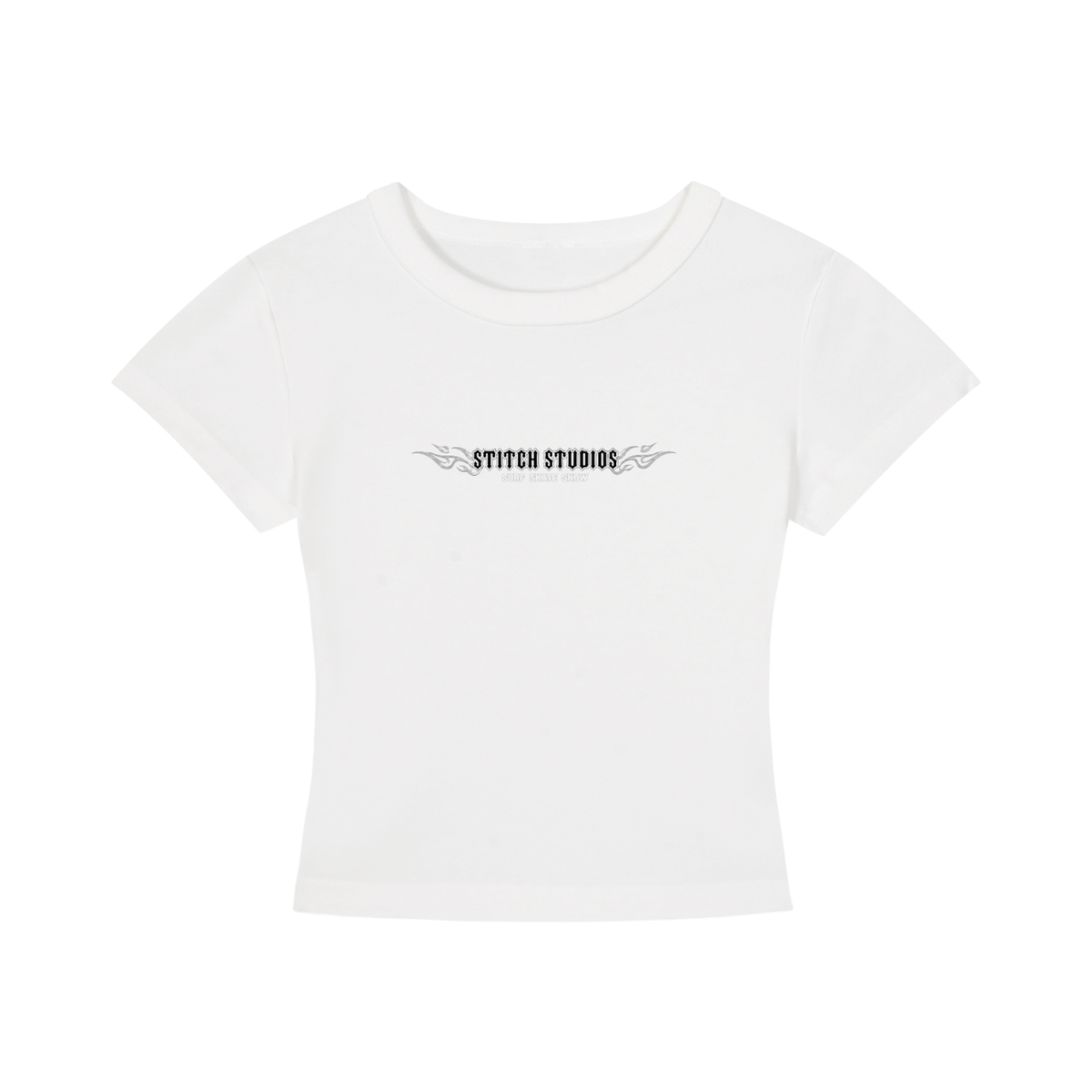 Women's Cropped T-Shirt Surf Skate Snow