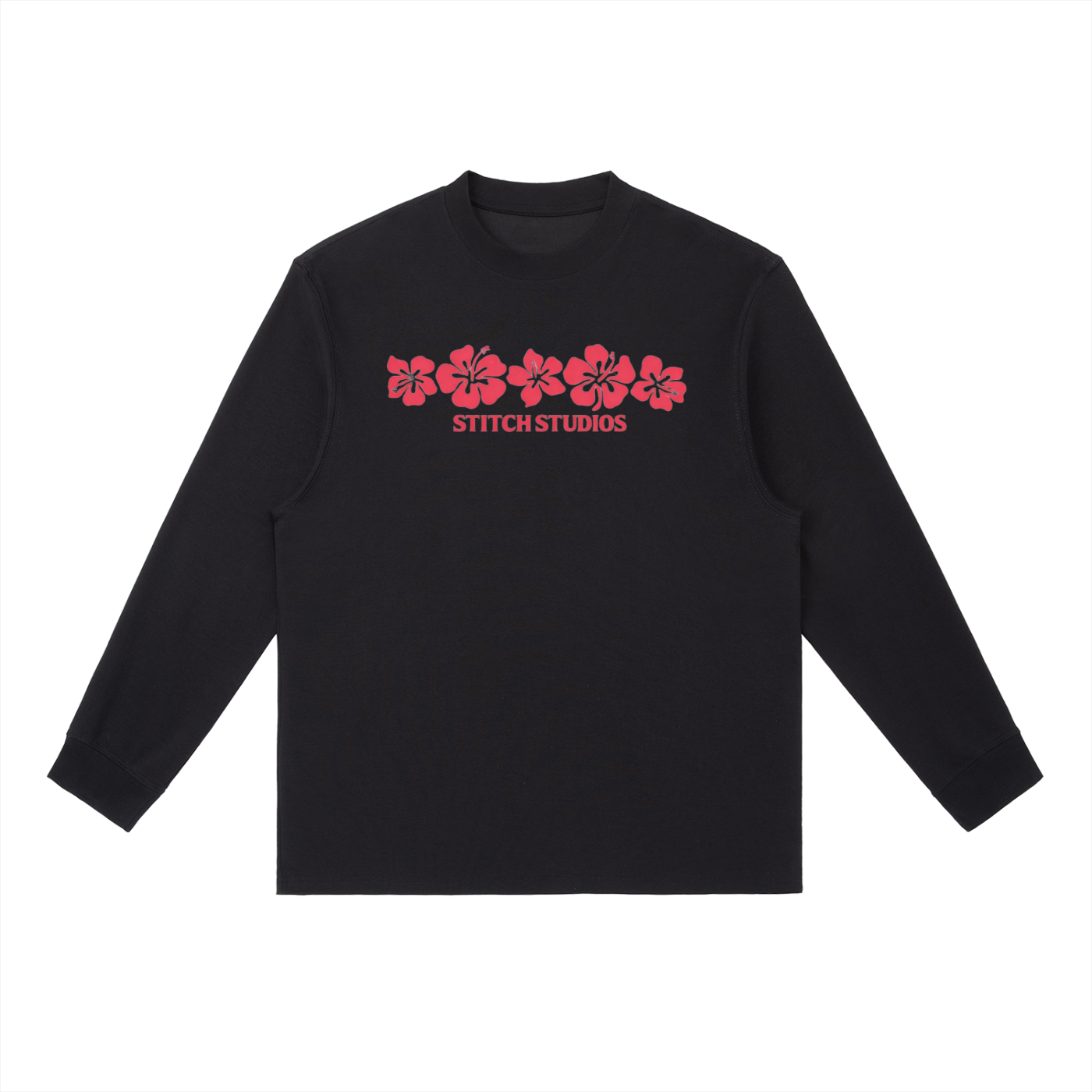 FLOWER LONG SLEEVE RED