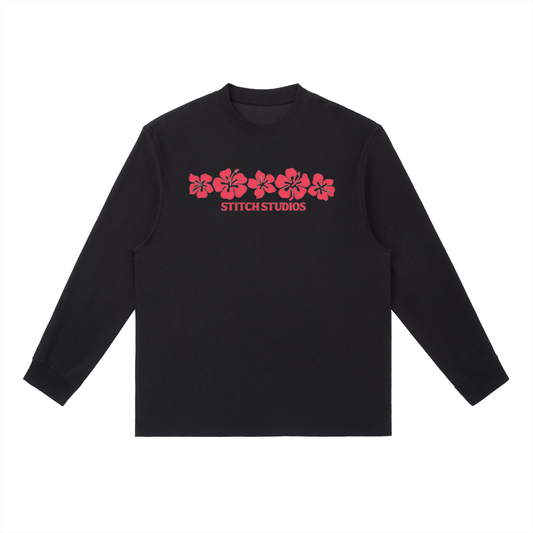 FLOWER LONG SLEEVE RED