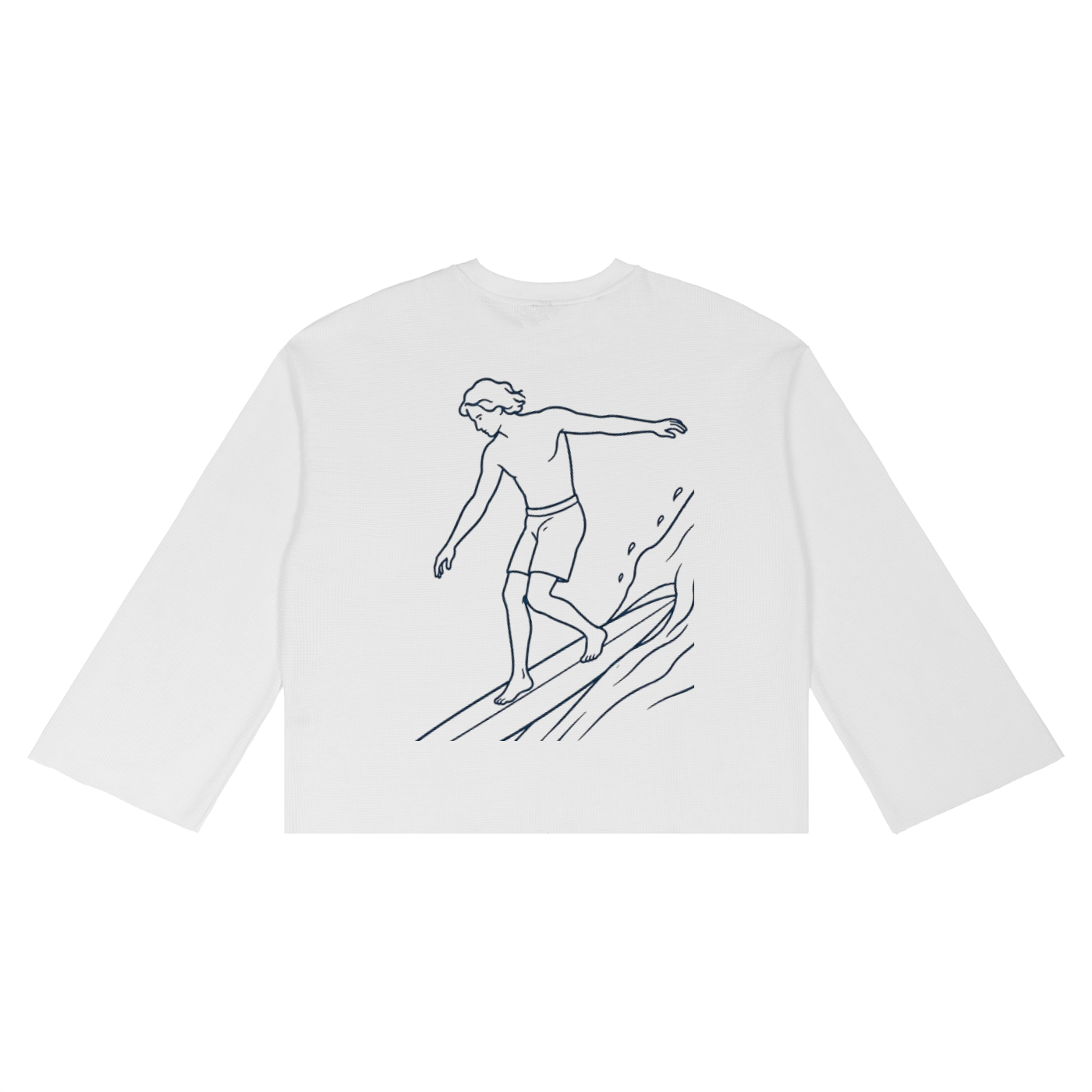Unisex Waffle Raw Edge T-Shirt