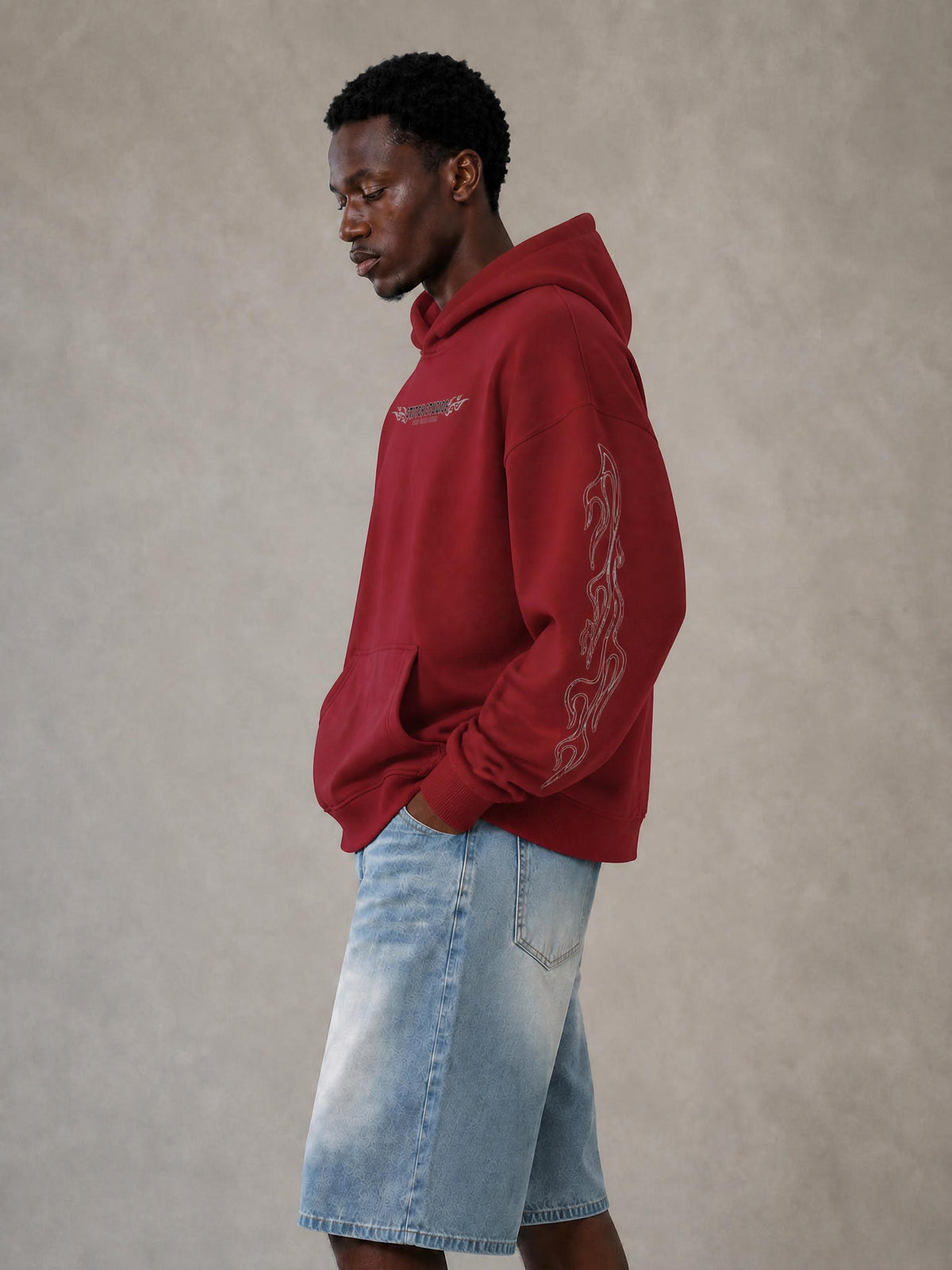 Red Flame Surfer Hoodie