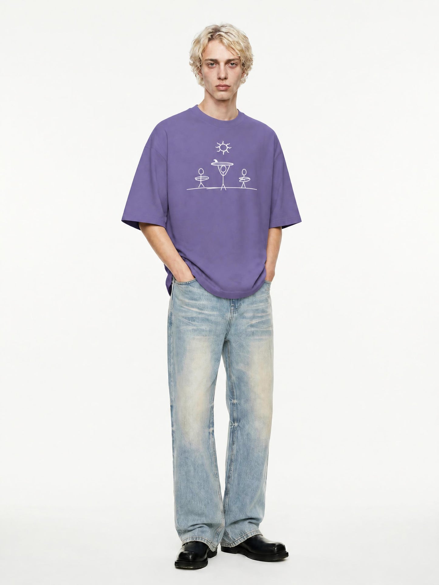stick figure surfer shirt
