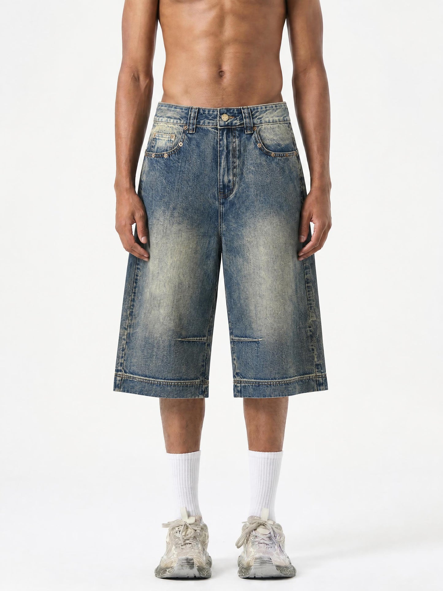 Vintage Wash Baggy Flame Jorts