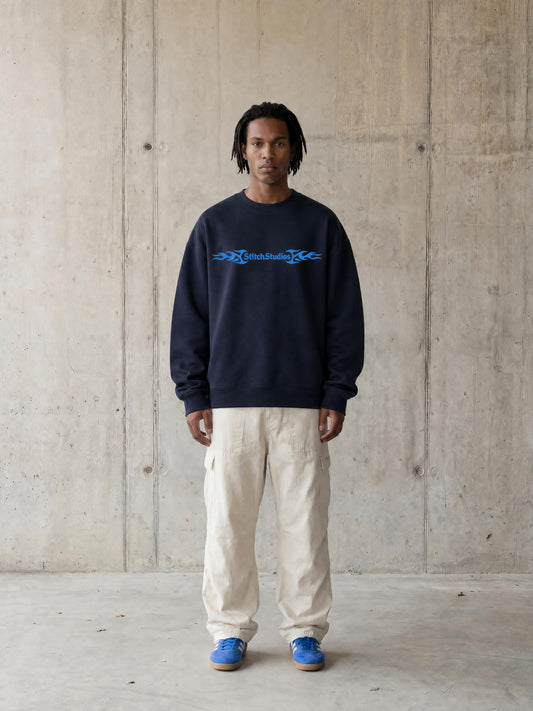 Blue flame long sleeve