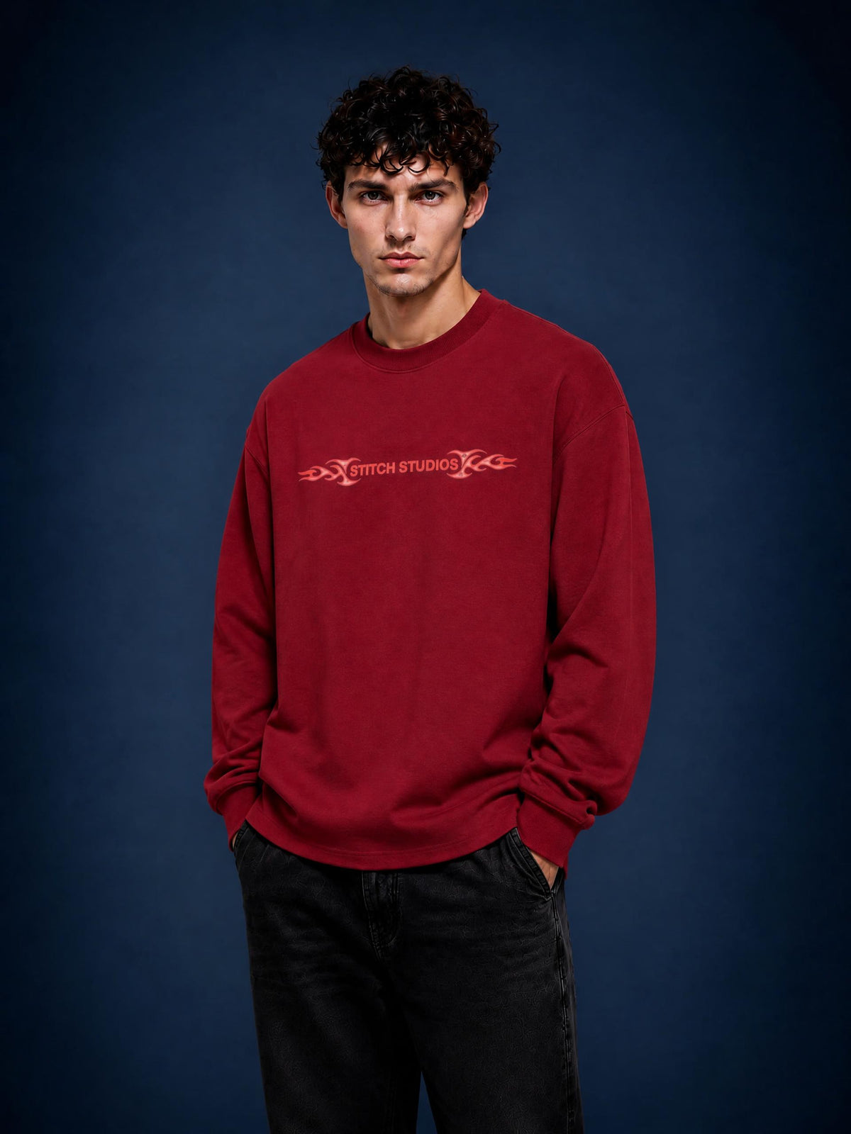 Red flame long sleeve