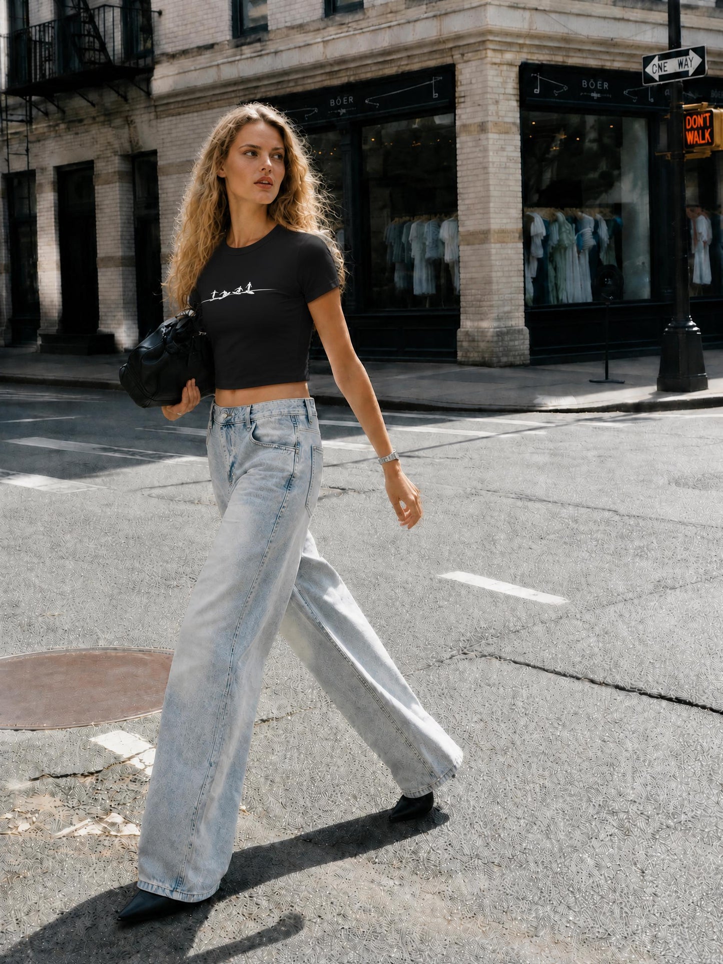 Women's Crewneck Crop T-Shirt